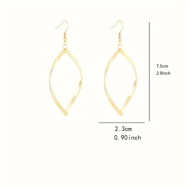 E2407 Europe And The United States Popular Geometric Diamond Female Fashion Wave Twisting Around Earrings Cross-Border Domestic Sales Foreign Trade Application Scenario