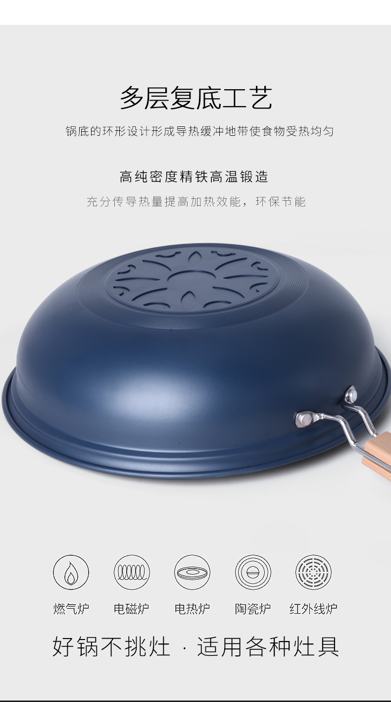 C&E創(chuàng)藝廚具鍋具6套件精鐵煎鍋炒鍋蒸湯鍋多功能鍋廚房用品煤氣灶電磁爐明火灶電陶爐適用 詳情10