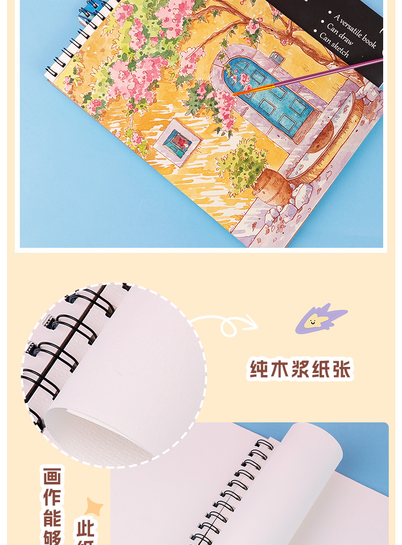 Weibo Stationery Mini Cartoon loose-leaf thickened coil Notebook, cute student notebook, portable office Notepad pic 5