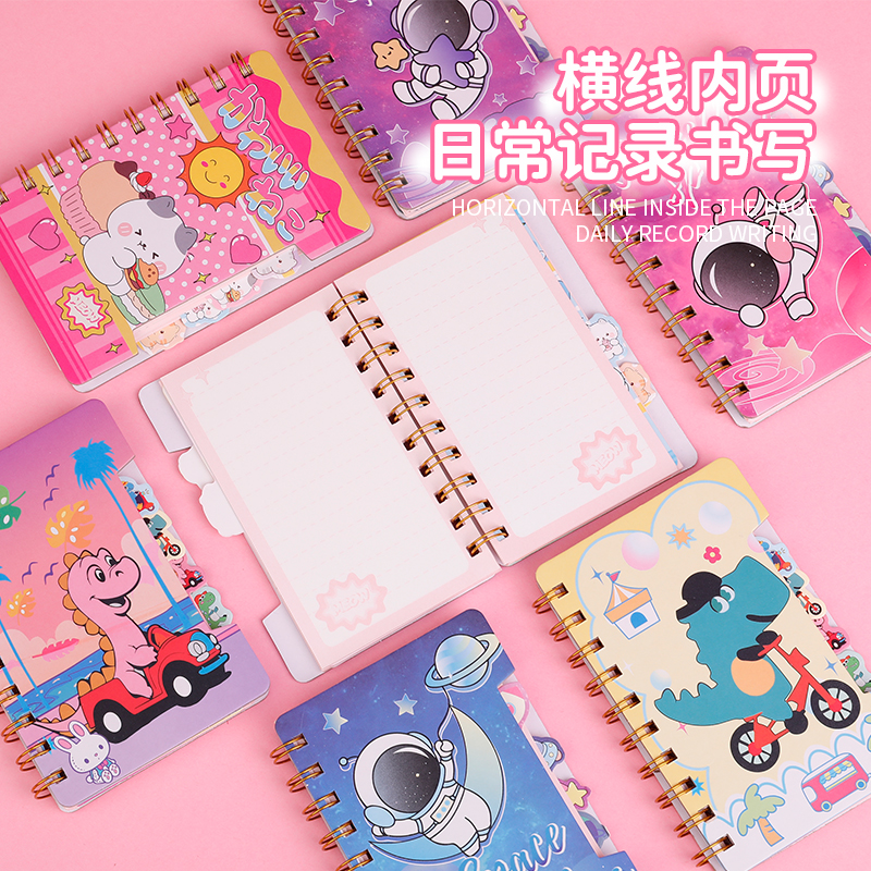 Weibo Stationery Mini Cartoon loose-leaf thickened coil Notebook, cute student notebook, portable office Notepad details Picture