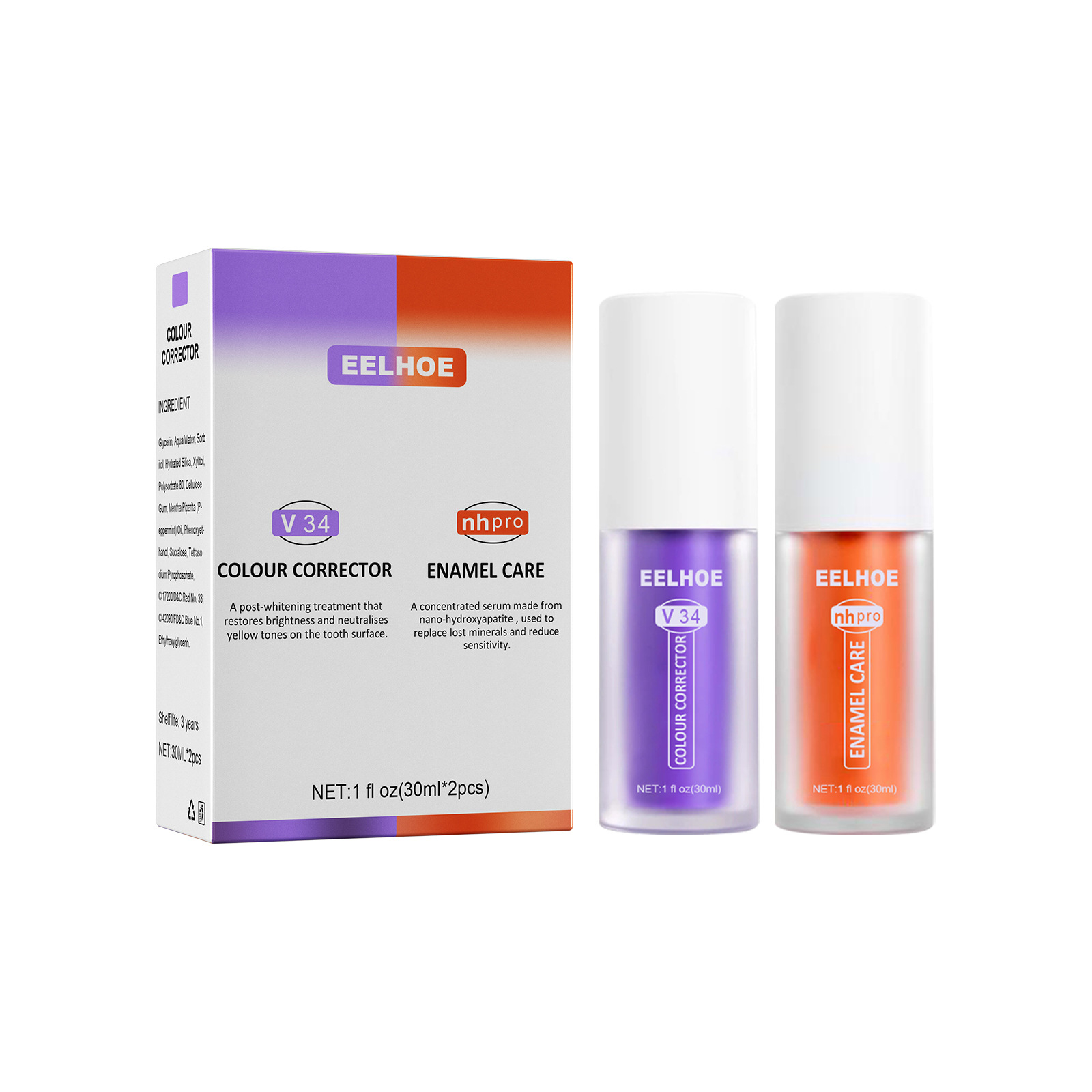 EELHOE V34 Toothpaste Teeth Whitening Repair Dental Stain cleaning Set YL075-ycmbg1127jw02- Teeth Whitening repair set