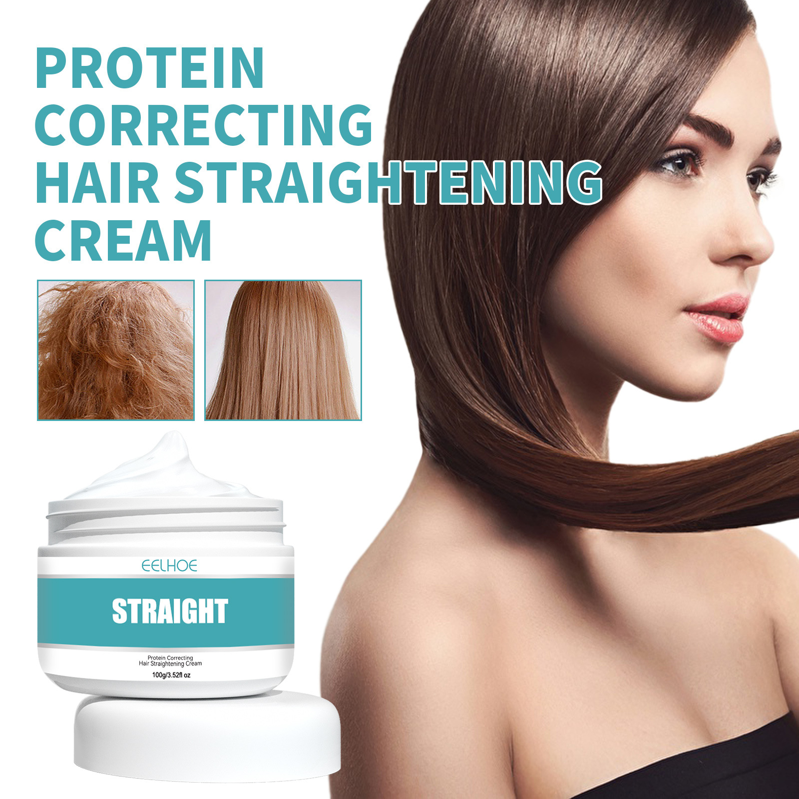EELHOE Collagen Hair Straightening Cream Repair damaged hair Smoothing Cream YL075-EE042212291-100g