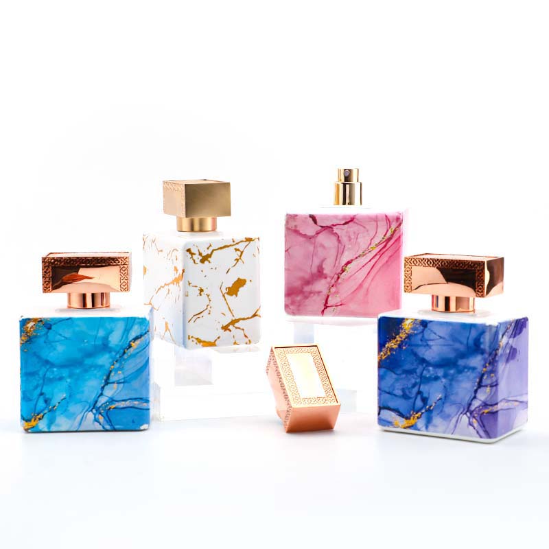 Factory direct sales of 100ml perfume bottles, screw-press spray, printed bottle body, thickened bottle bottom, empty bottles Item Picture