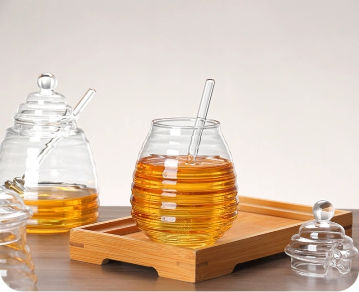 蜜蜂罐收纳罐蜂蜜罐高硼硅收纳罐产品图