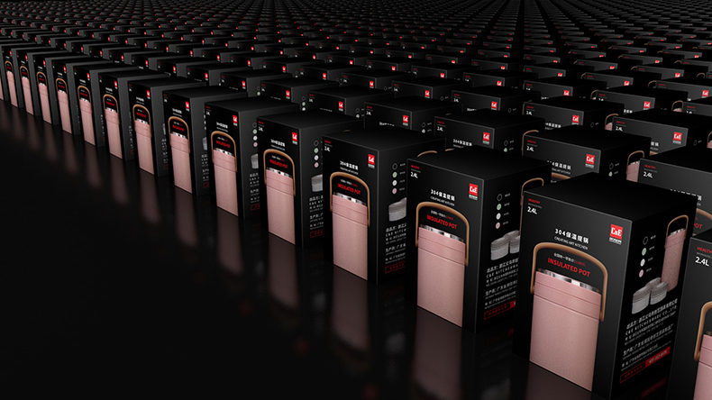 C&E Creative Kitchenware vacuum pot, three-layer stainless steel hand-held lunch box, lunch bucket and insulated lunch box are suitable for kitchens, homes, offices, outdoor picnics pic 14