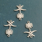 外贸跨境钛钢不锈钢沙特阿拉伯符号吊坠椰子树项链饰品配件潮
