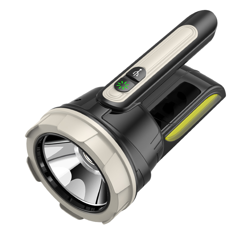 High-intensity portable searchlight, long-range flashlight, outdoor waterproof fishing light, USB charging camping light, long-lasting searchlight, 22024 flashlight, household emergency light, multi-functional waterproof searchlight Application Scenario