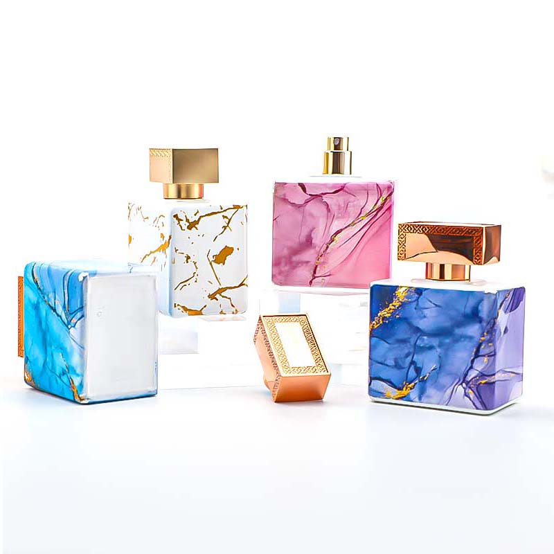 Factory direct sales of 100ml perfume bottles, screw-press spray, printed bottle body, thickened bottle bottom, empty bottles details Picture