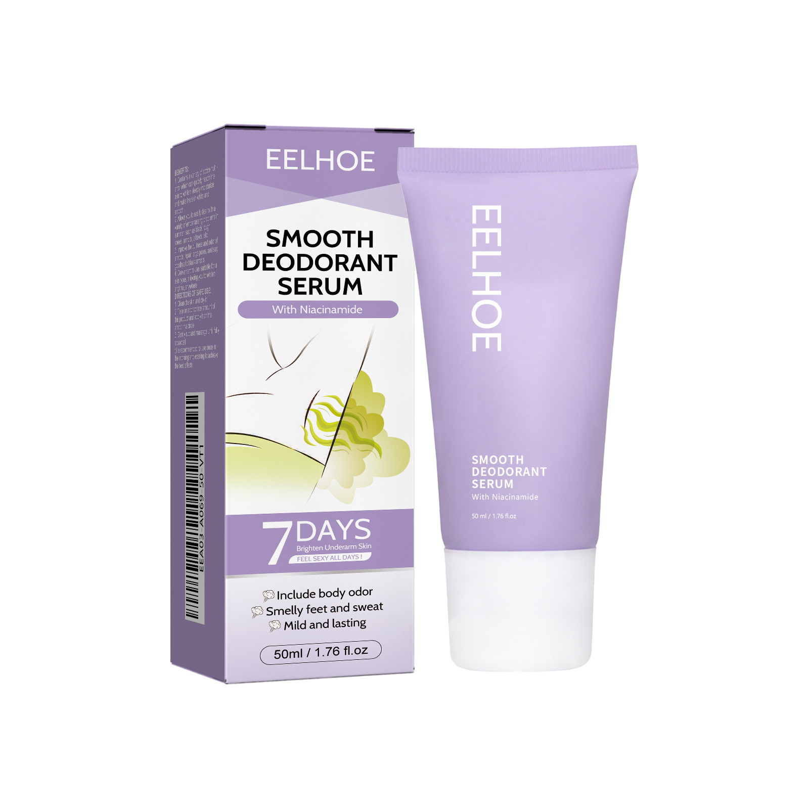 EELHOE Armpit Deodorant Cream Clean armpit odor odor body odor Armpit Whitening Refreshing Anti-sweat deodorant Cream YL075-EEA03-A069-50-VT1