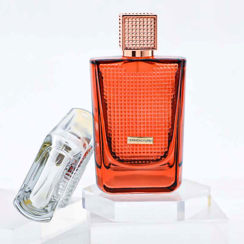 100ml perfume bottle, thickened aluminum label design, press-type spray nozzle, empty glass bottle Specification image
