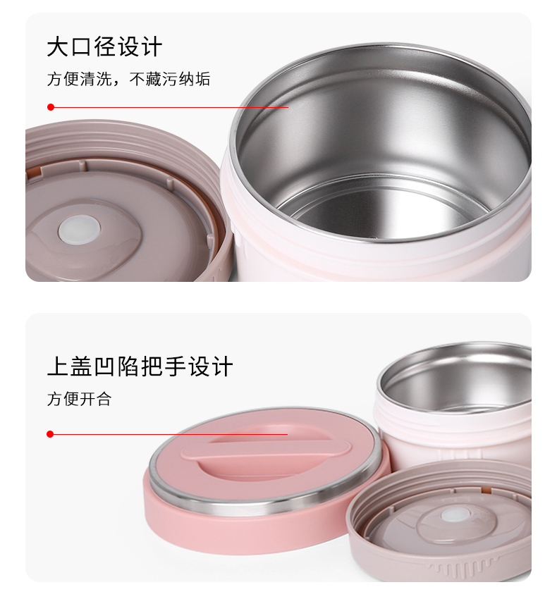 C&E Creative Kitchenware vacuum pot, three-layer stainless steel hand-held lunch box, lunch bucket and insulated lunch box are suitable for kitchens, homes, offices, outdoor picnics pic 12