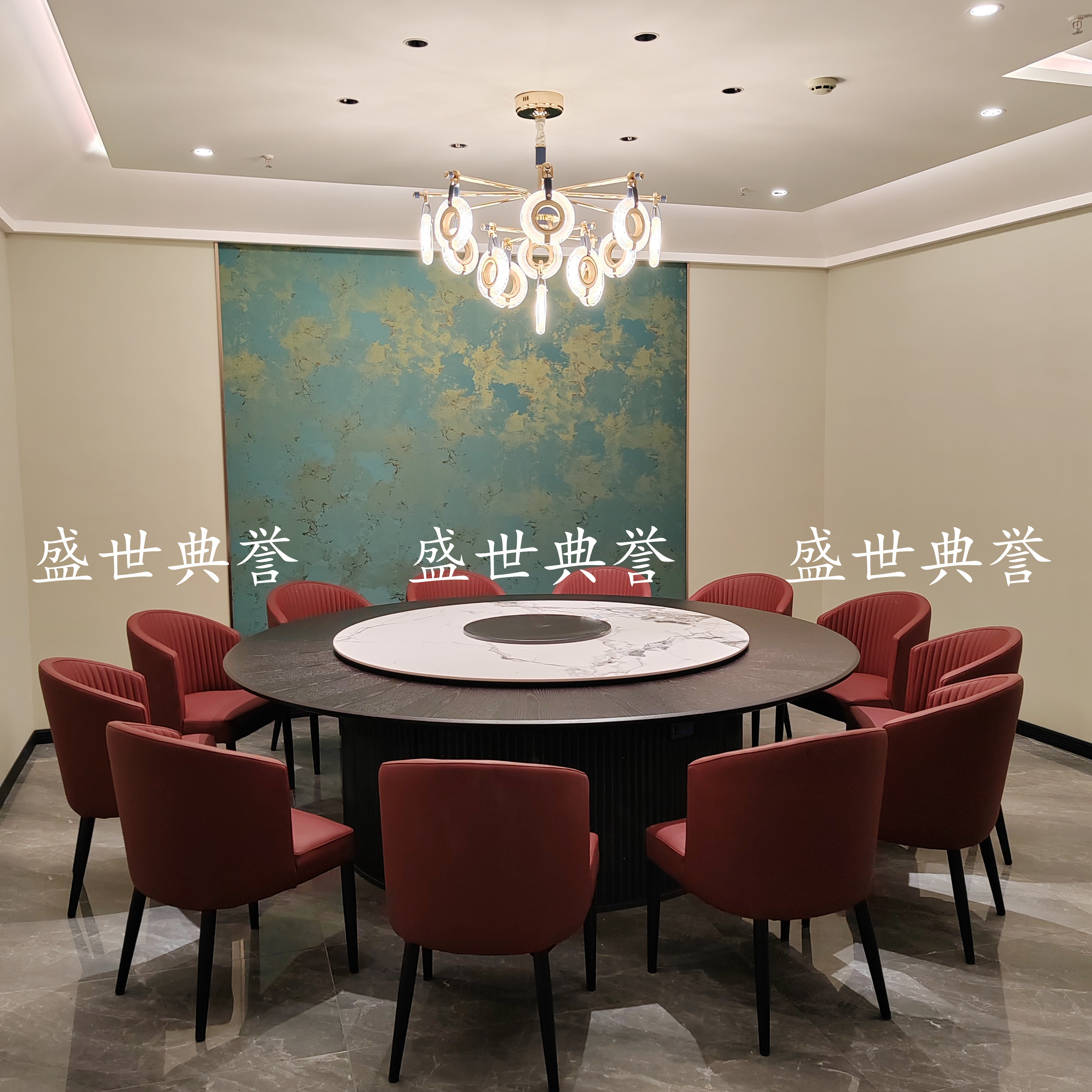 衢州明档餐厅包厢电动餐桌椅海鲜酒店轻奢餐椅饭店现代简约软包椅