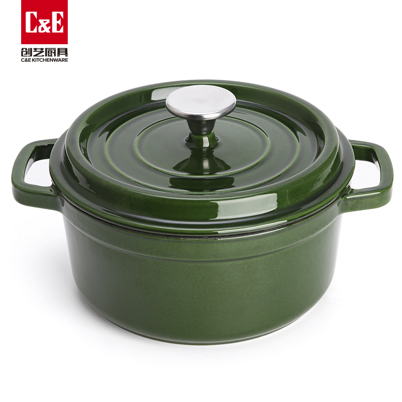 C&E Creative Enamel Pot New fashionable and exquisite soup pot, multi-functional kitchen pot