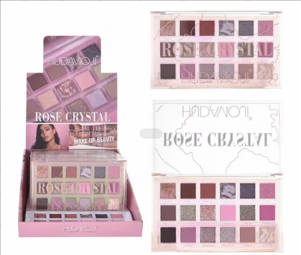 跨境专供彩妆HUDAMOJI极昼玫瑰18色反转玫瑰眼影盘大地色南瓜盘YL077-ES-18H（2）