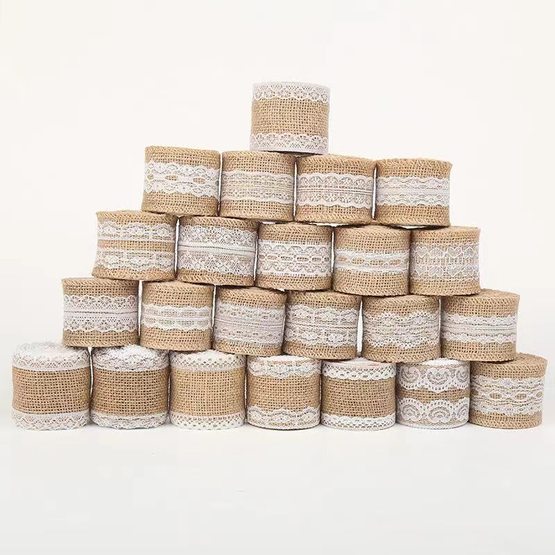 Linen lace, wide linen rope strip, decorative lace, linen roll, diy handmade materials and accessories, 6cm*2y