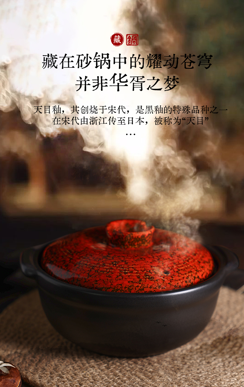 Tao Bao Wang Ceramic Clay Pot Soup Pot, Clay Pot stewing soup pot 煲仔饭 rice cooking clay pot, earthenware pot soup pot pic 2