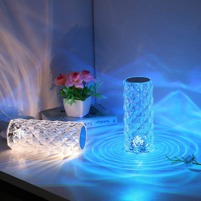 Spain Gatesby Bedroom Romantic Petal Ambience Lamp Rose Crystal Diamond Lamp Usb Nightlight Wholesale