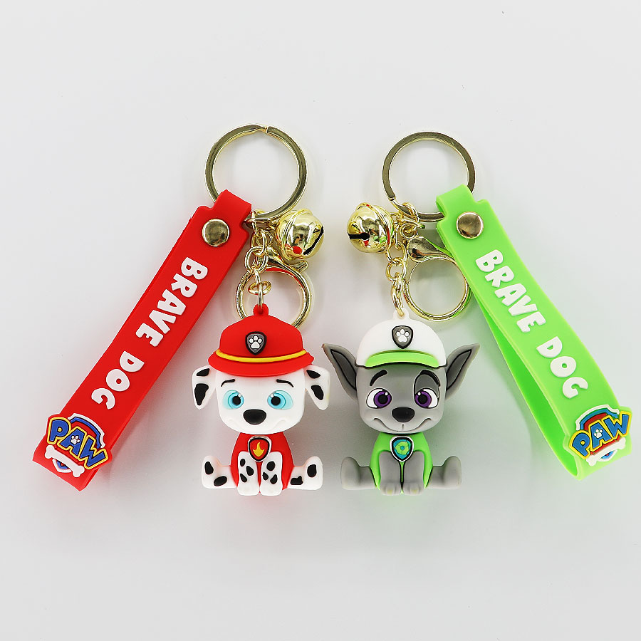 Paw Patrol animated cartoon keychains, cute puppies, car bags, key chains, pendants, decorations, claw machines, claw machines Application Scenario