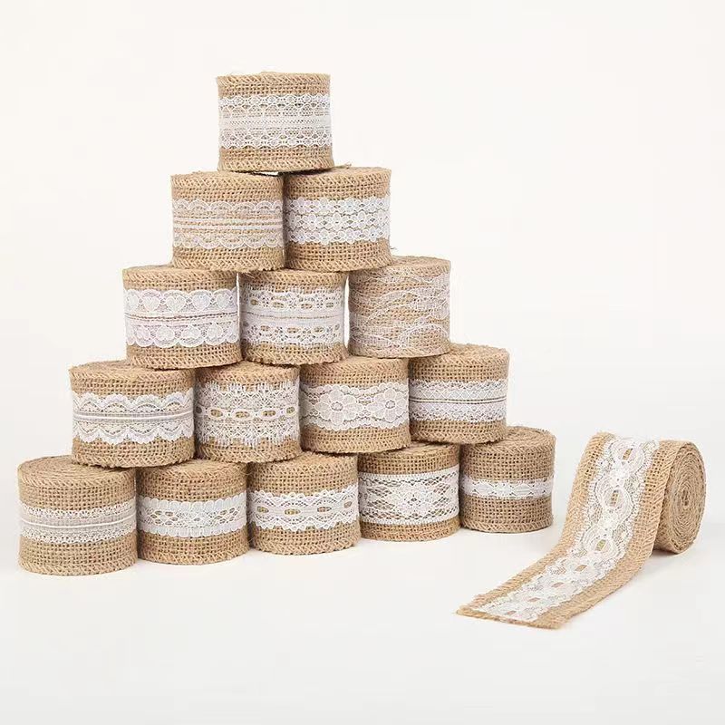 Linen lace, wide linen rope strip, decorative lace, linen roll, diy handmade materials and accessories, 6cm*2y details Picture