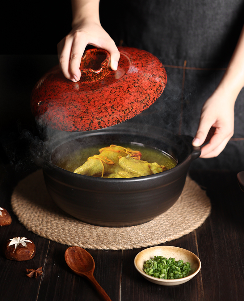 Tao Bao Wang Ceramic Clay Pot Soup Pot, Clay Pot stewing soup pot 煲仔饭 rice cooking clay pot, earthenware pot soup pot pic 8