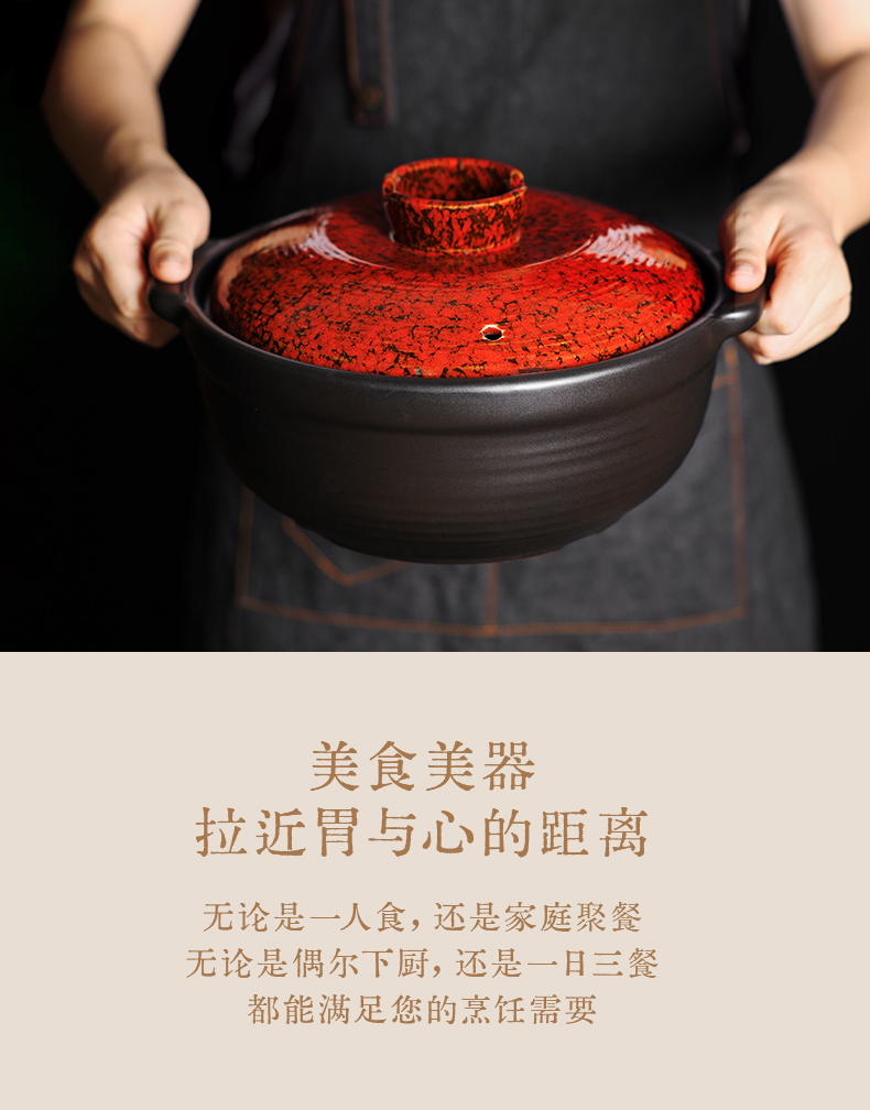 Tao Bao Wang Ceramic Clay Pot Soup Pot, Clay Pot stewing soup pot 煲仔饭 rice cooking clay pot, earthenware pot soup pot pic 7