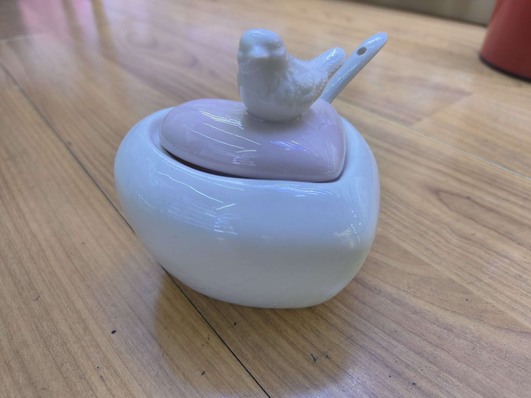 陶瓷调味罐，心形小鸟调味罐详情图3