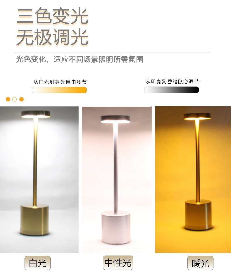 Cross Border I-Desk Lamp Small Night Light Touch Simple Modern Table Lamp Bedroom Living Room Study Touch Atmosphere Light Small Night Light Lamp Bedside Light undefined