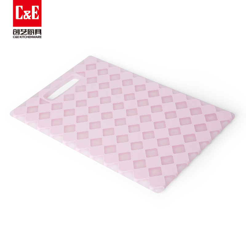 C&E创艺塑料菜板双面可用砧板可悬挂便携手提双手半透明菜板厨房家用