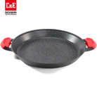C&E创艺烧烤盘直径40cm大容量烤盘铸铝不粘煎盘厨房用品聚餐野餐家用