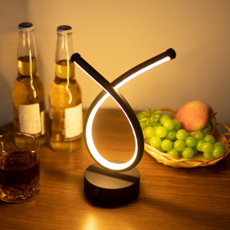 Modern Simple Led Rechargeable Table Lamp Eye Protection Table Lamp Bedroom Bedside Lamp Hotel Bar Creative Desk Lamp Wholesale Night Light Night Light Specification drawing