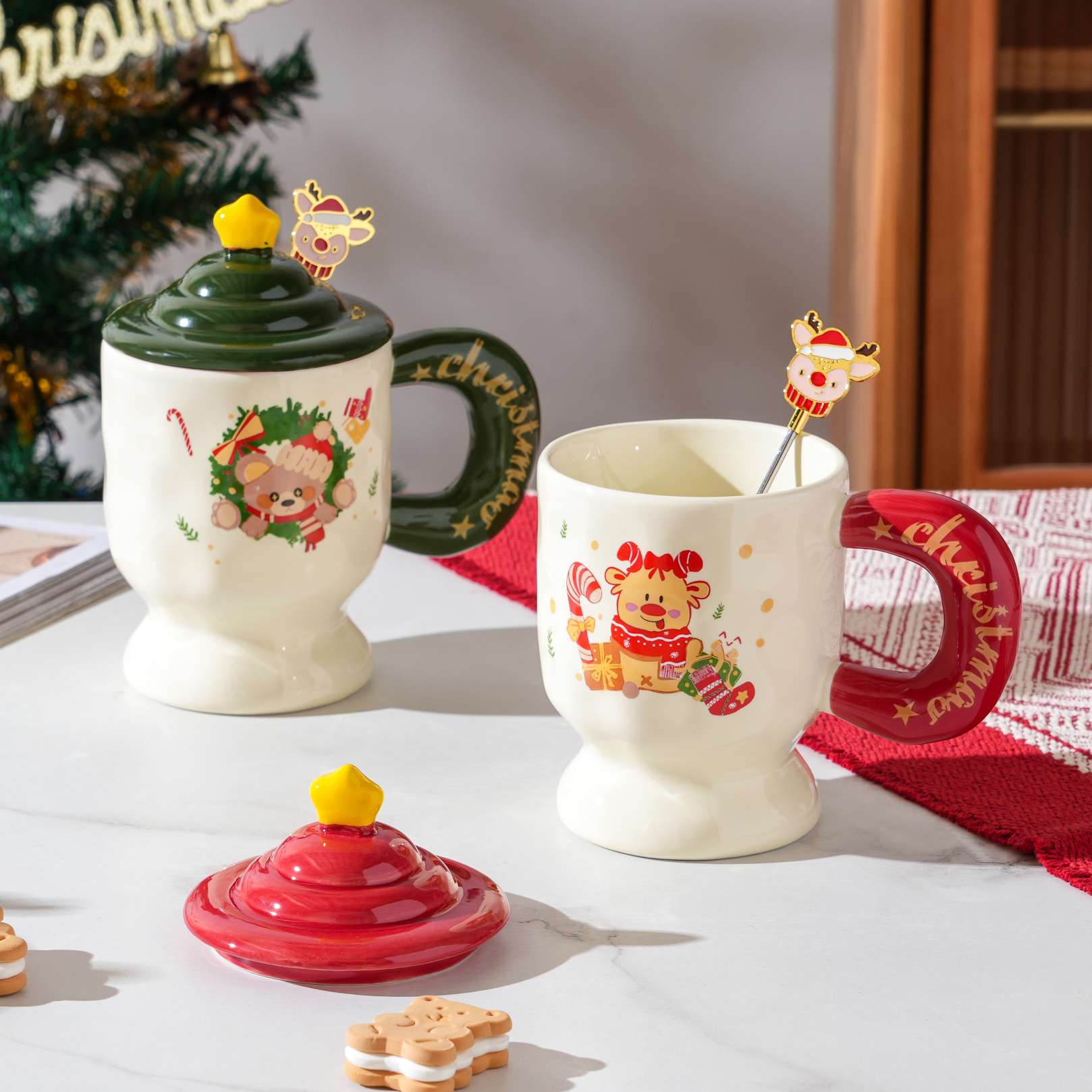 圣诞陶瓷杯，工艺品，礼品杯详情图5