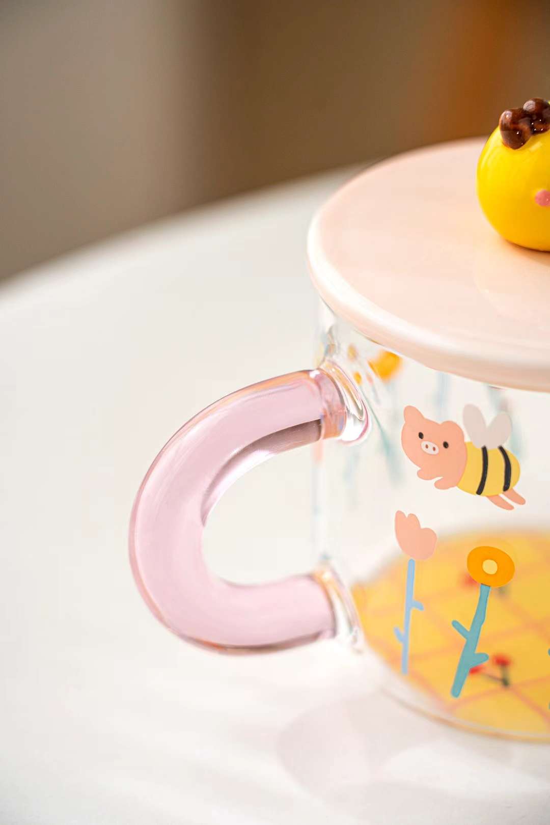 小蜜蜂，小兔子玻璃工艺品  玻璃杯  独特玻璃工艺品 美观耐用详情图6