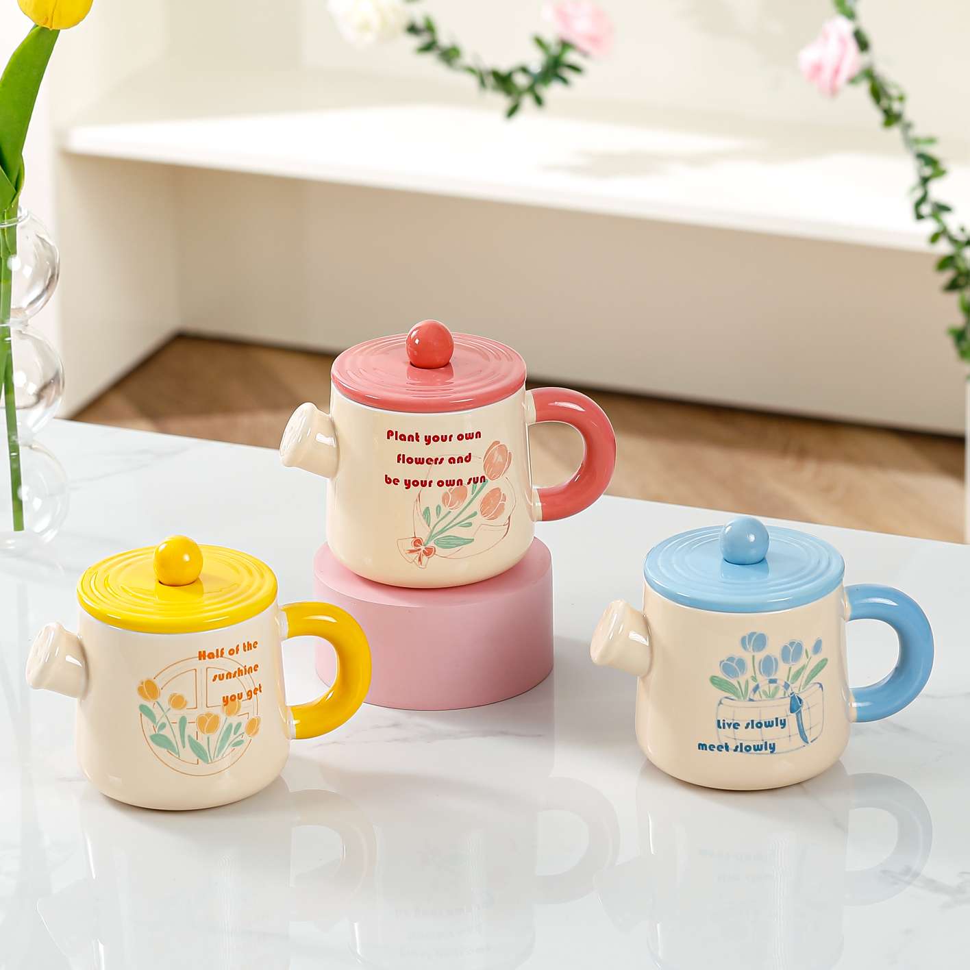 花洒陶瓷杯，茶具，工艺品，美观实用详情图5