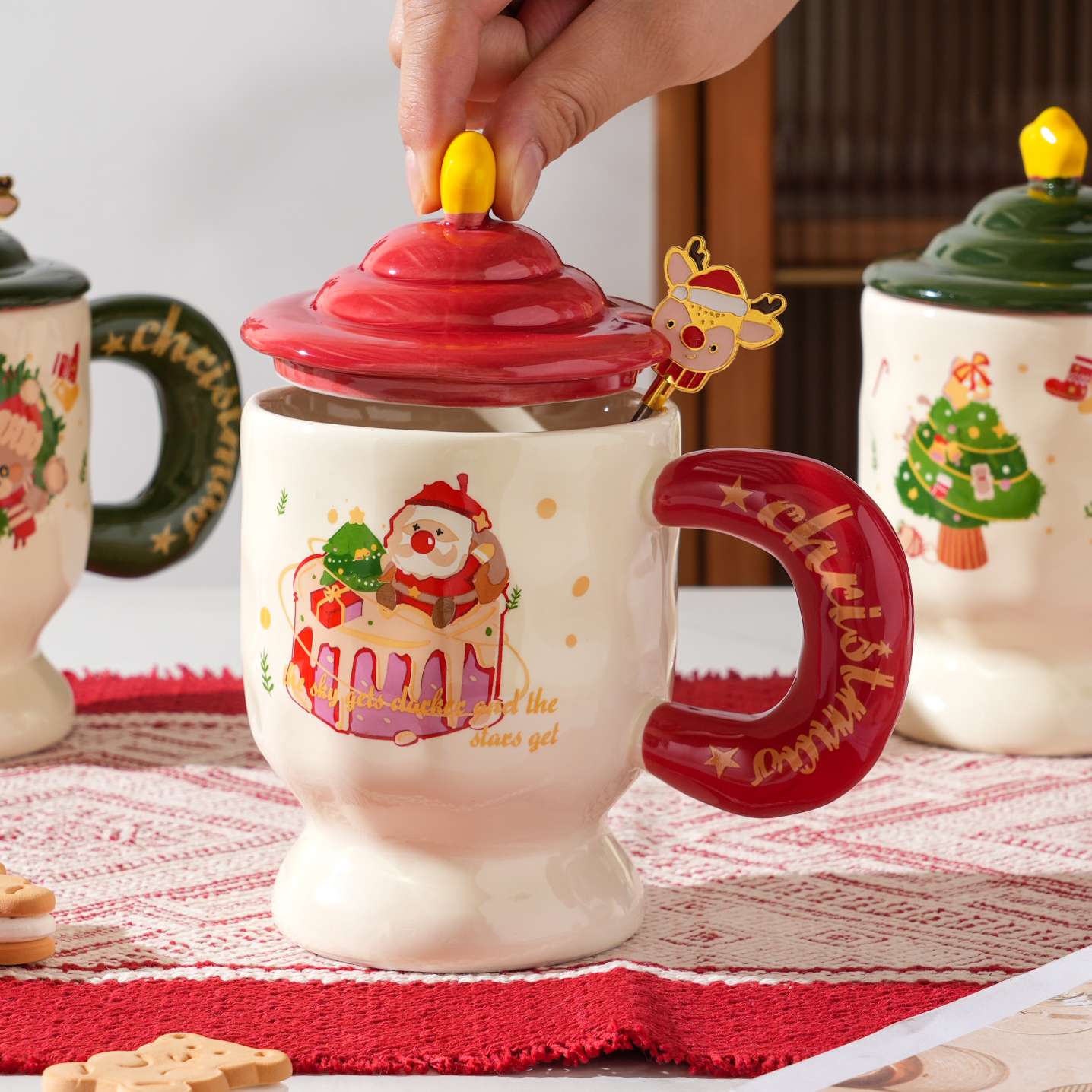 圣诞陶瓷杯，工艺品，礼品杯详情图8