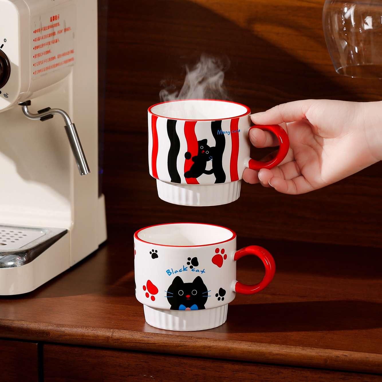 可爱的猫系列陶瓷杯，工艺品，礼品