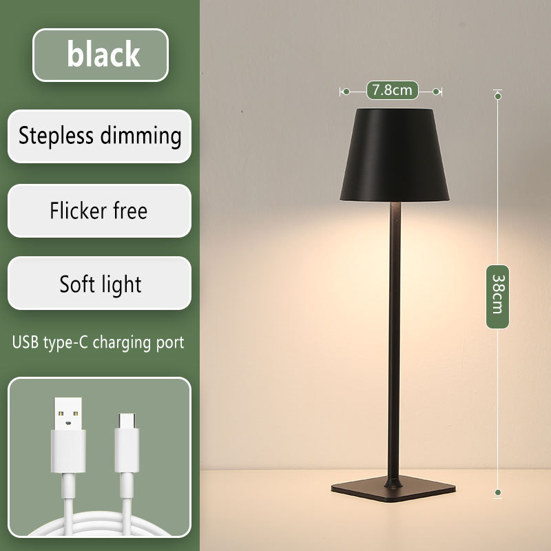 Cross-Border Table Lamp Atmosphere Light Touch Modern Simple American Table Dining Room Bedroom Bedside Study Night Light undefined