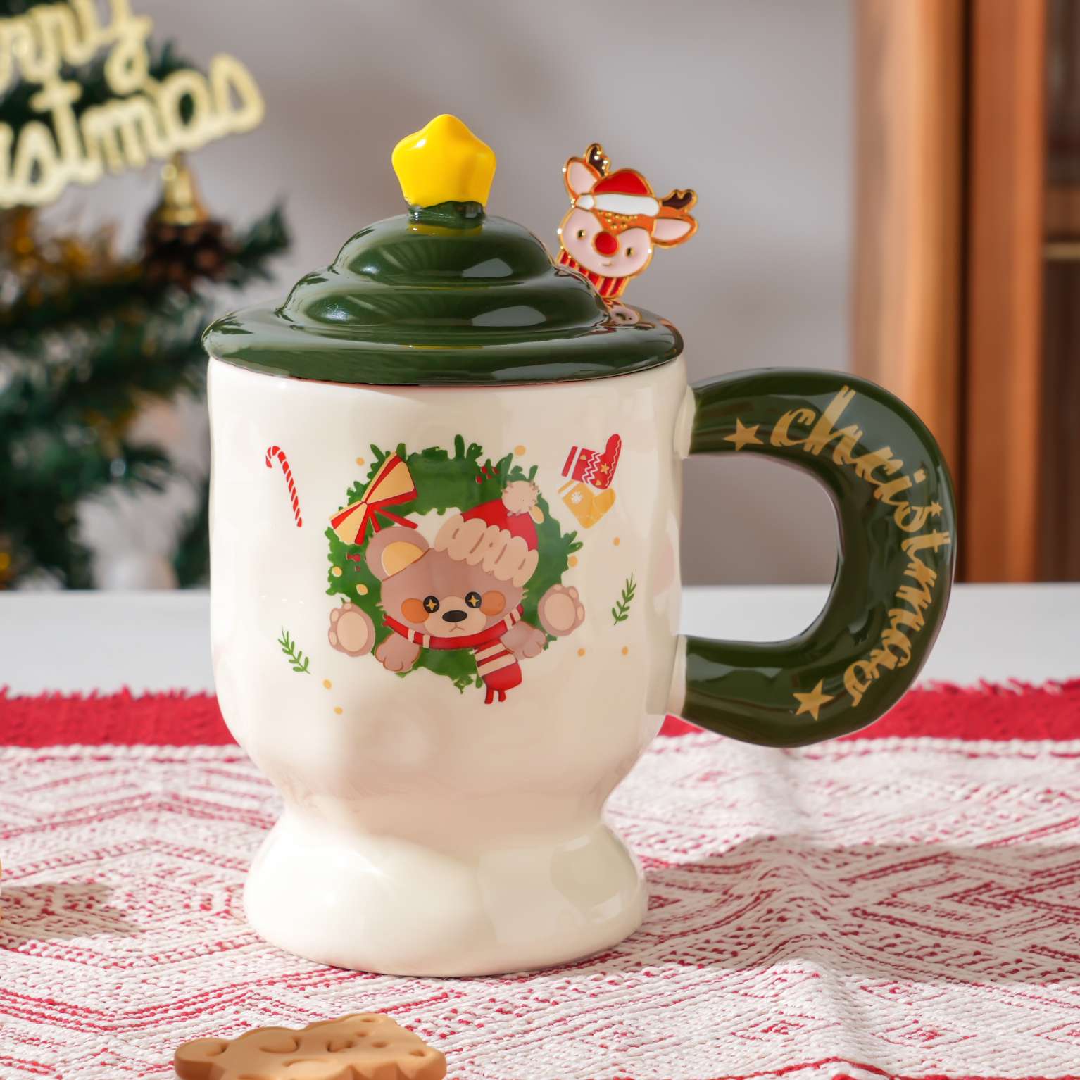 圣诞陶瓷杯，工艺品，礼品杯