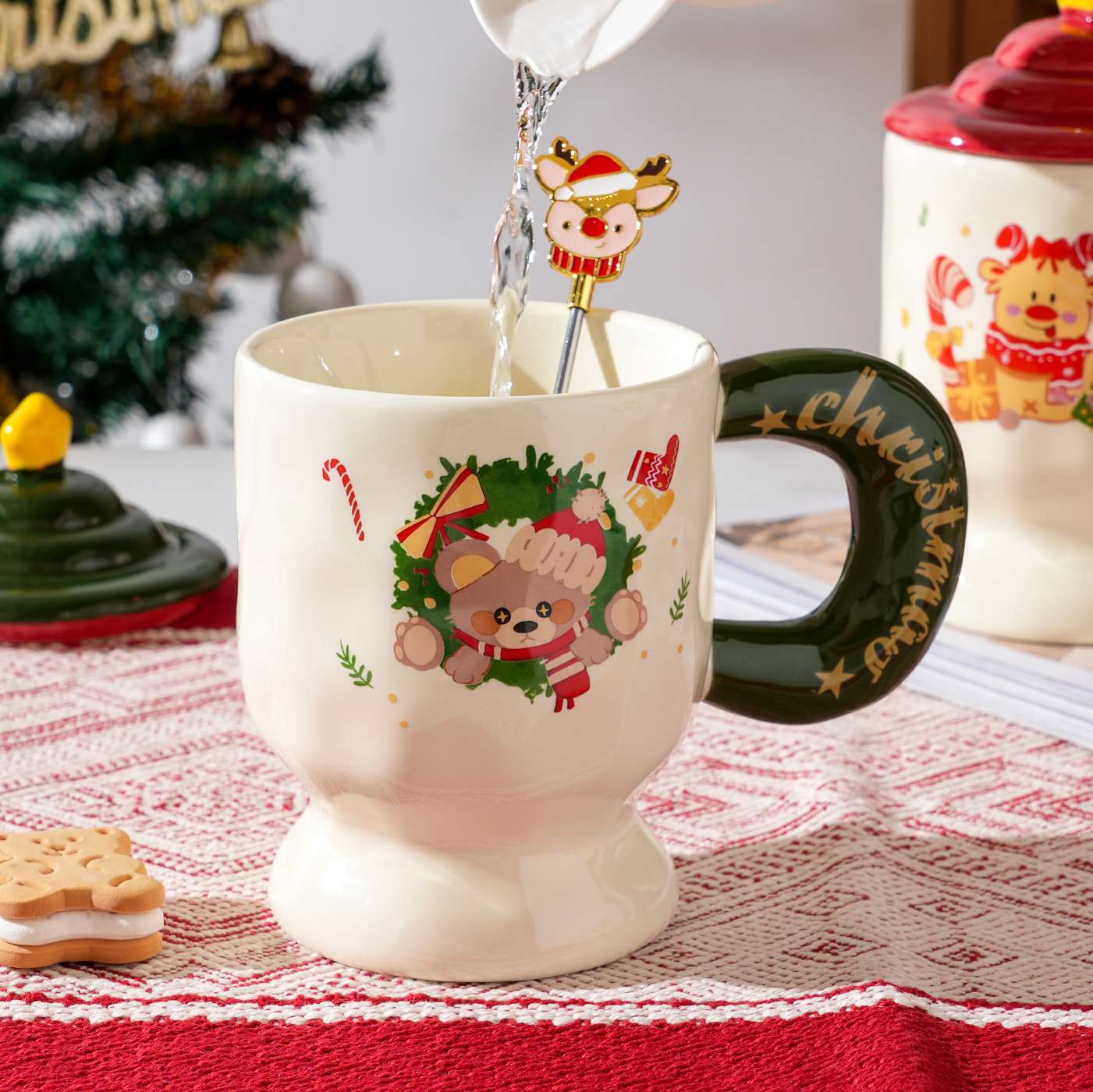 圣诞陶瓷杯，工艺品，礼品杯详情图6