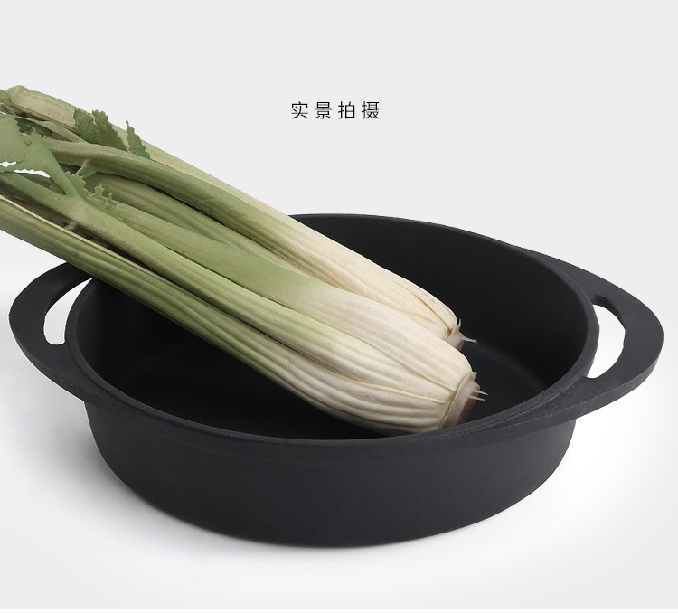 C&E创艺铸铁煎锅日式简约大容量多功能锅煎炒煮炖火锅聚餐厨房用品详情12