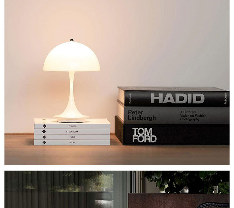 Danish Design Touch Mushroom Table Lamp Lamp Outdoor Home Living Room Study Small Night Light Wireless Charging Atmosphere Light Application Scenario