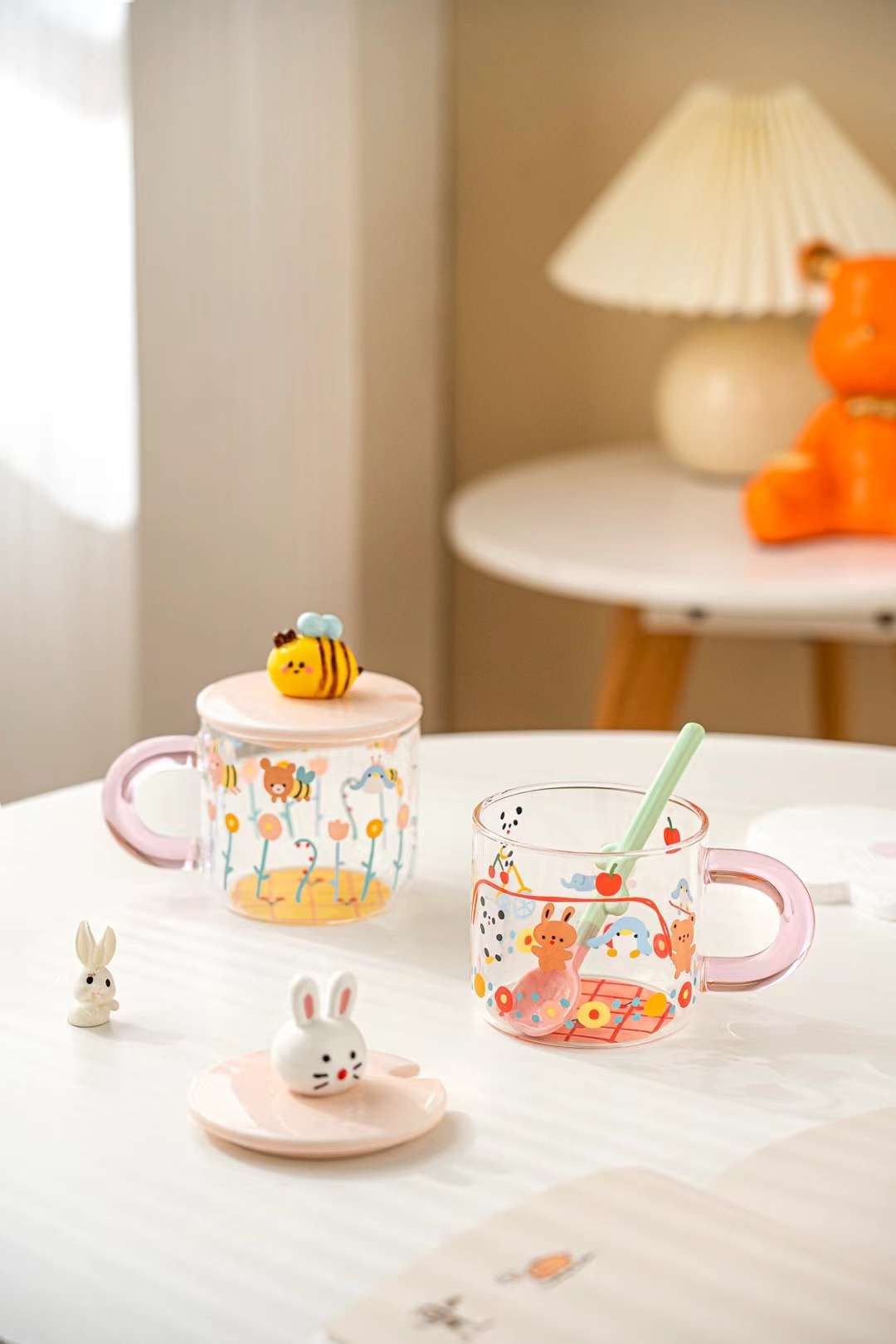 小蜜蜂，小兔子玻璃工艺品  玻璃杯  独特玻璃工艺品 美观耐用详情图8