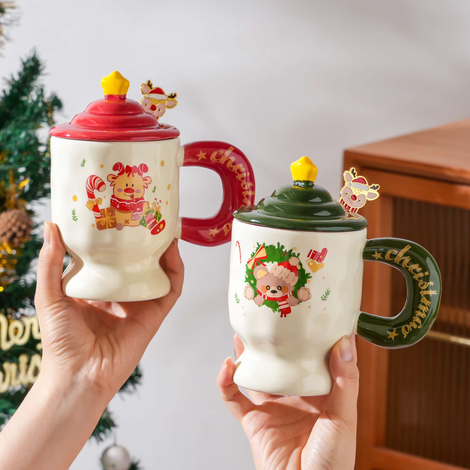 圣诞陶瓷杯，工艺品，礼品杯详情图9