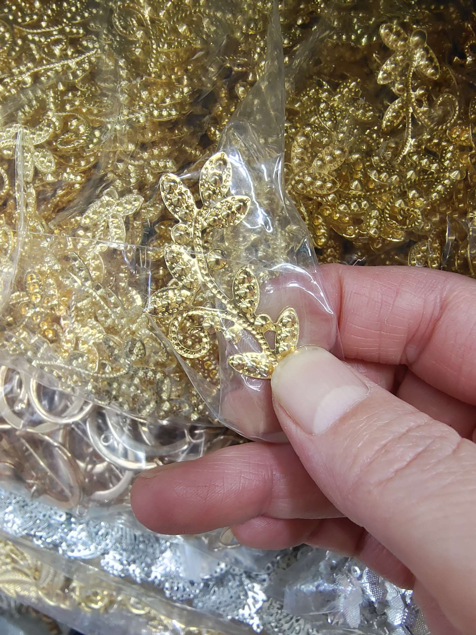 花型铁配件，胸针配件， DIY手工耳环材料包配件