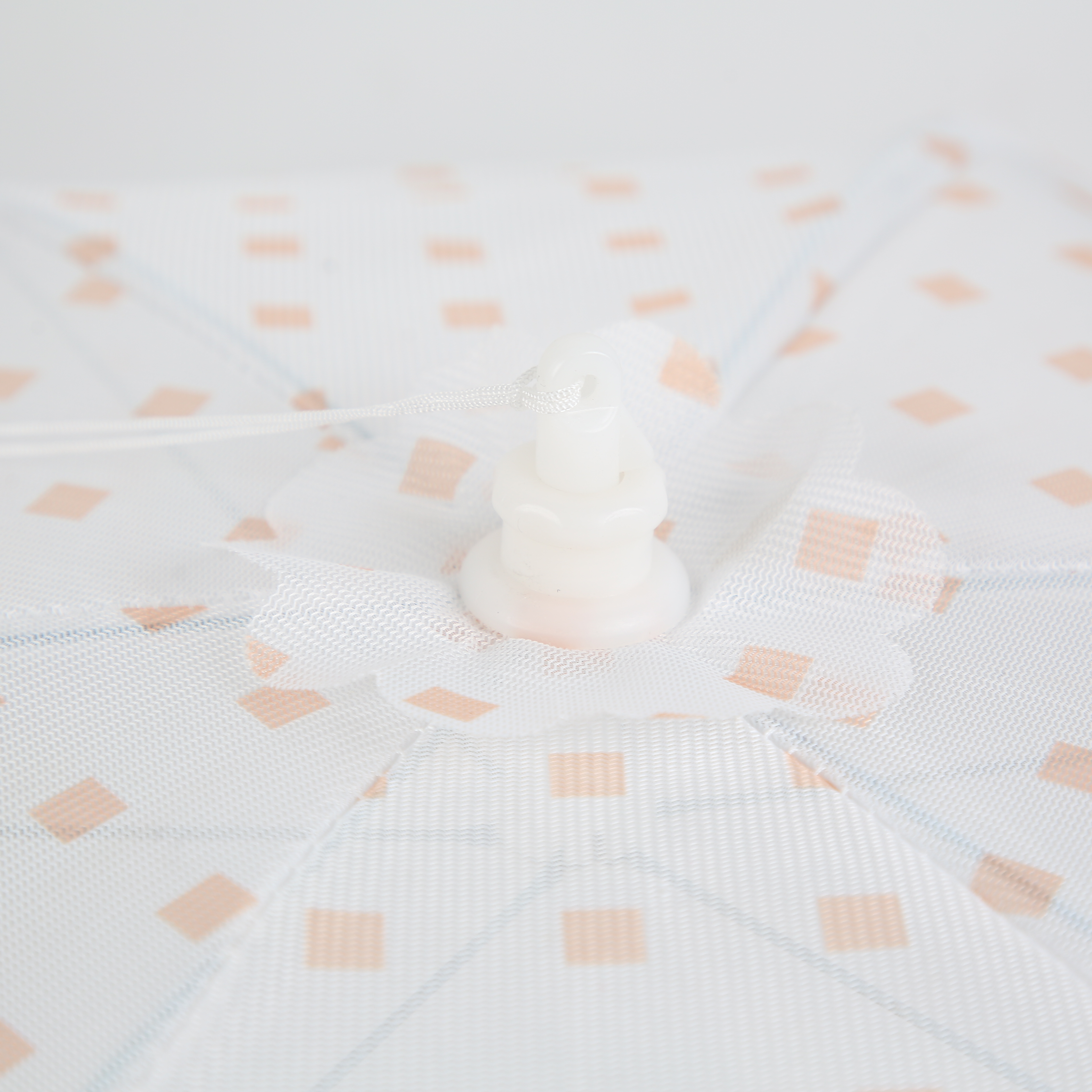 饭桌盖菜的罩子家用透气防蝇折叠食物罩剩菜遮菜伞盖饭罩盖菜罩白底实物图