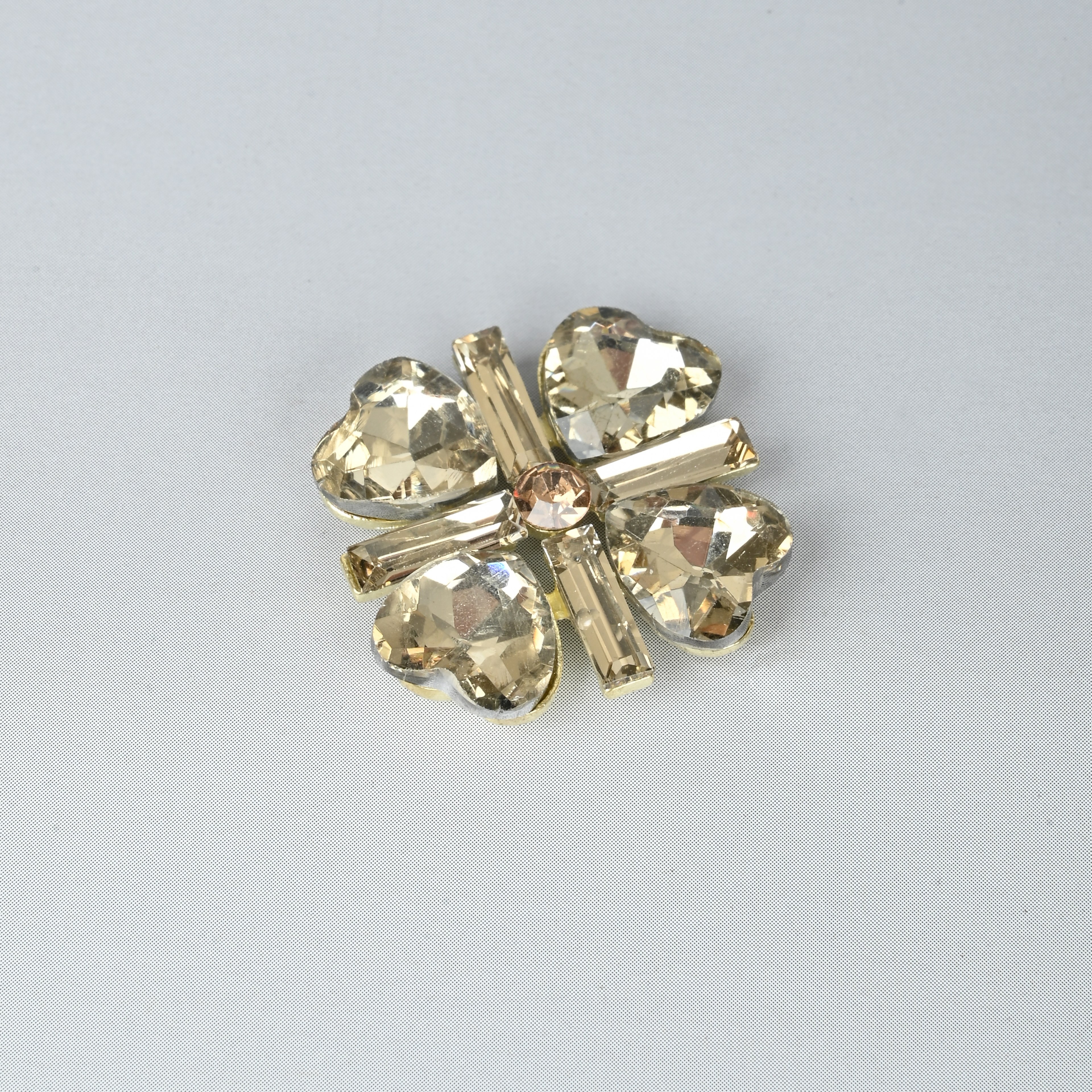 合金配件幸运草水钻合金饰品配件服饰配件批发