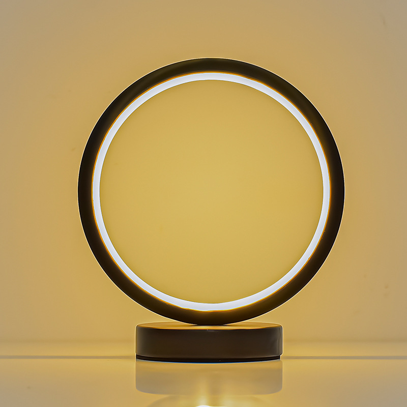 Creative Bedroom Bedside Lamp Nordic Simple Modern Nightlight Sleep Round Led Lamp Decorated Dormitory Desk details Picture