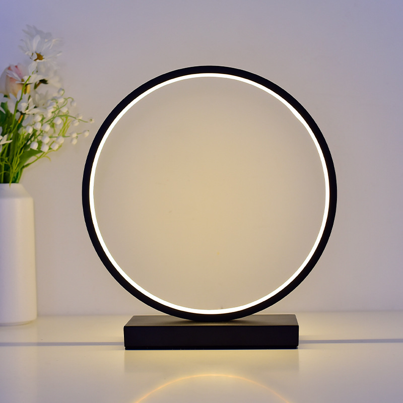 Creative Bedroom Bedside Lamp Nordic Simple Modern Nightlight Sleep Round Led Lamp Decorated Dormitory Desk details Picture