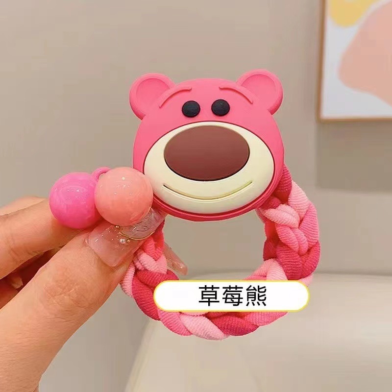 手工编织多巴胺发圈头绳发绳女扎头发橡皮筋可爱情侣手链发饰批发详情图11