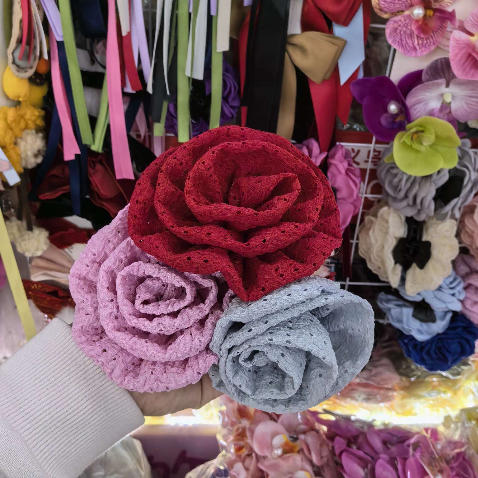 Knitted fabric curly headband, hair tie, hair band, hair accessory, hair accessory, beautiful and elegant, does no harm to hair and skin, comfortable and breathable, hair band, wash face detail image 2