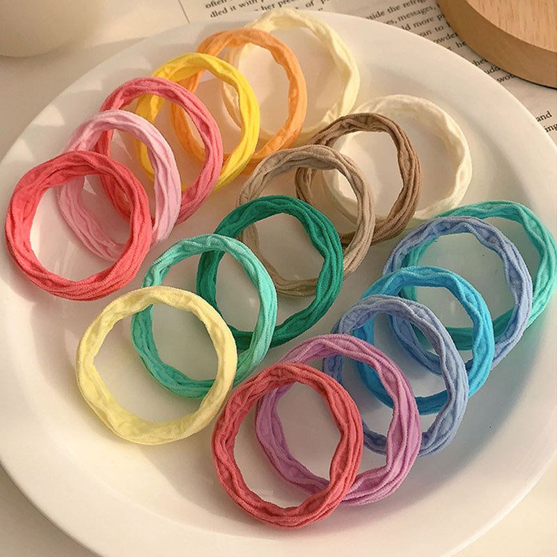 彩色皮筋女扎头发高弹力耐用头绳女生网红马尾发绳2024年新款发圈 